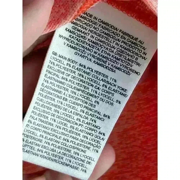 The North Face Women's Dawndream Muscle Tee Retro Orange Heather Size Large EUC - Picture 9 of 10